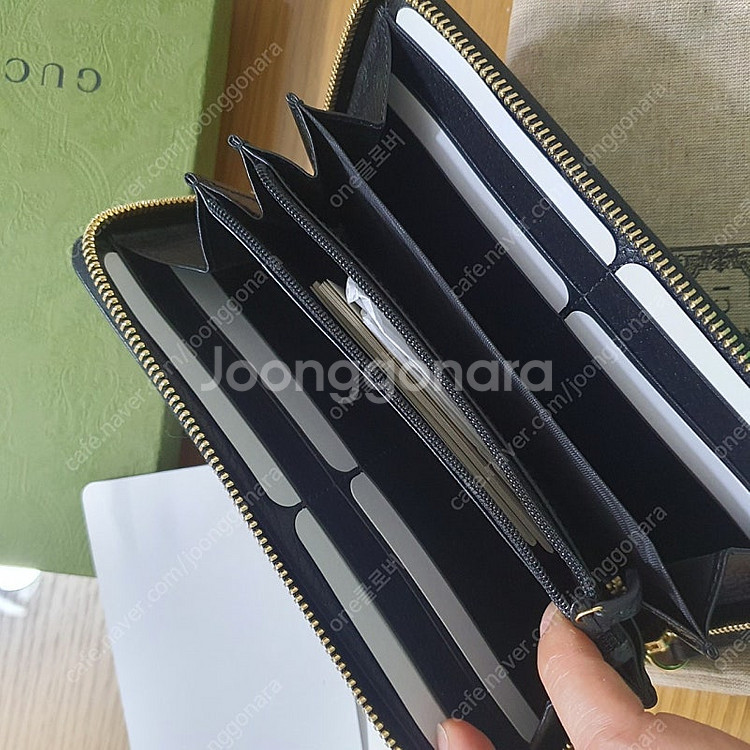 구찌 마몬드 지퍼 장지갑--1