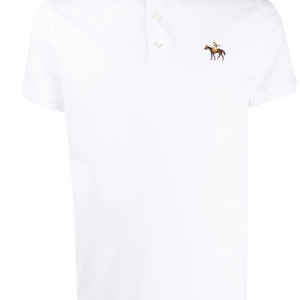 랄프로렌 퍼플라벨 로고 카라티 블랙.화이트 -size M-