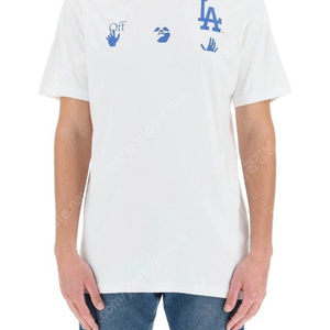 오프화이트 x MLB 콜라보 한정판 LA 다저스 반팔 티셔츠 XL 사이즈 국내 105 정도 판매합니다!