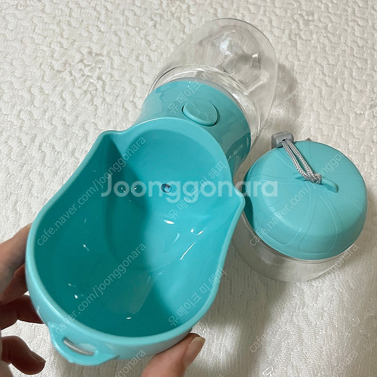 강아지 휴대용 산책 물병 반려동물 물통 사료통--3
