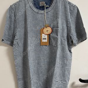 [FAHERTY] 파허티 스트라이프 포켓 반팔티셔츠 Azure Stream Stripe 새상품