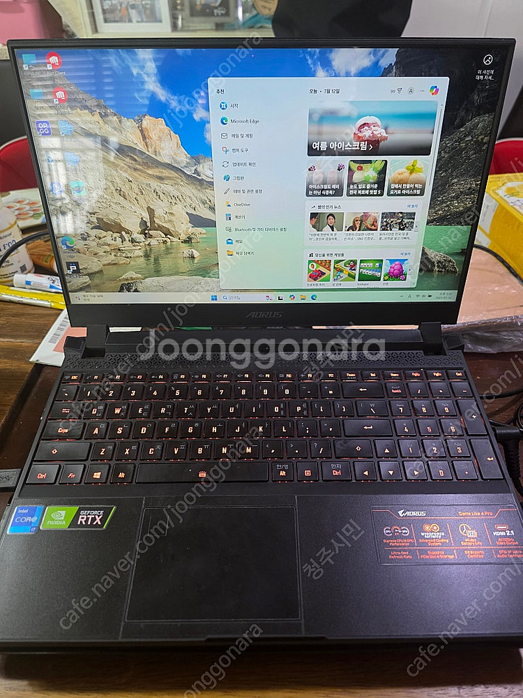 하이앤드풀옵 기가바이트 어로스 15P YD pro 노트...--4