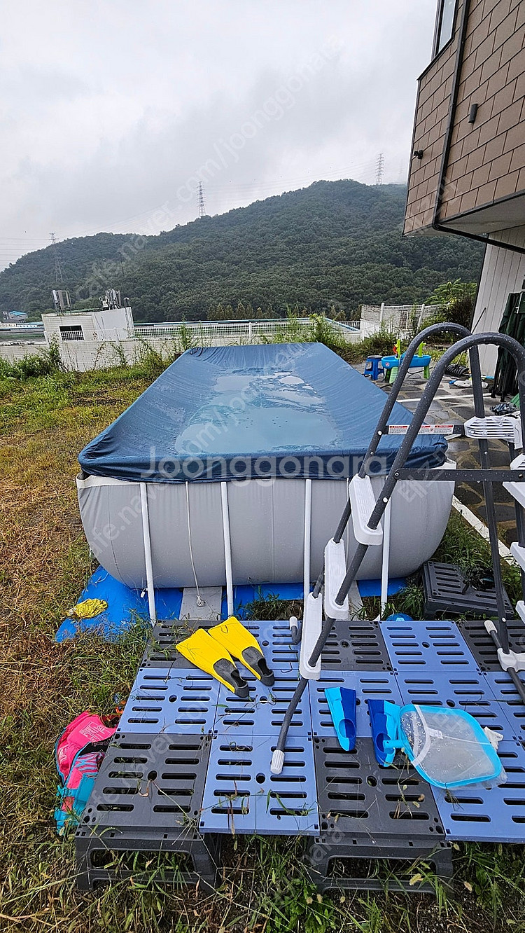 인텍스 수영장 프리즘 4.88x2.44 26792 세트 팝니다.--6