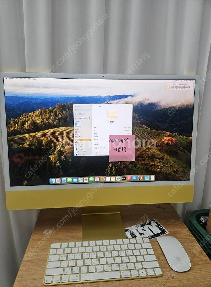 풀옵션 아이맥 M1 옐로우 램 16G / 8코어 / 2...--0