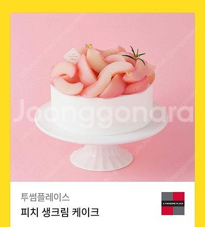 투썸플레이스 피치 생크림 케이크 피치생 38000>개당...--0