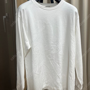 오라리 / 러스터 플레이팅 L/S 티셔츠 화이트 / 3사이즈