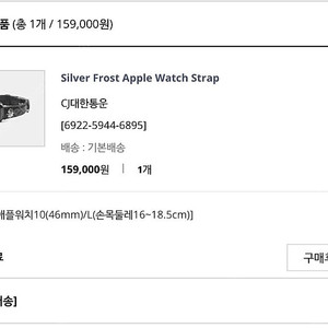 Rendoe(랜도) Silver Frost Apple Watch Strap (애플워치10 L size)