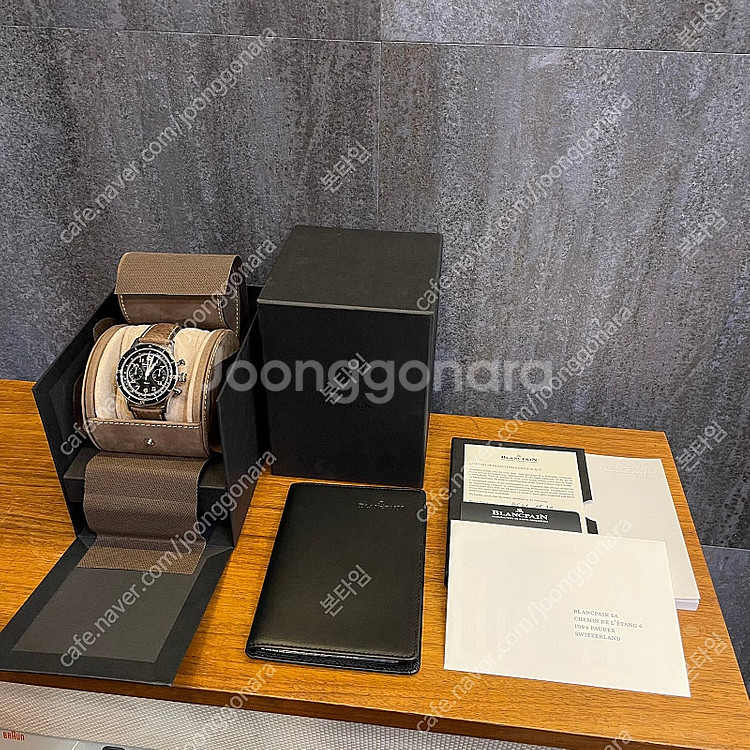 블랑팡 에어커맨드 리미티드 에디션 검판 크로노 플라이백...--7
