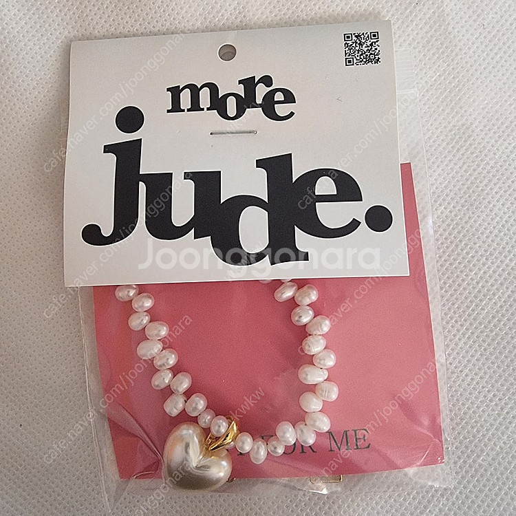 (미개봉) more jude 모어쥬드 하트 펄 목걸이--7