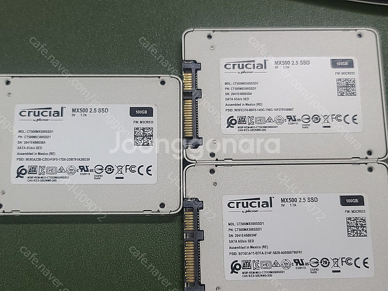 크루셜 MX500 500기가 SSD 열개 일괄 택포로 ...--1