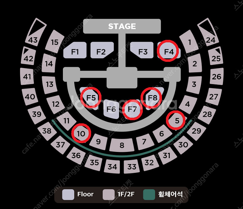 [ 8/8 8/9 8/10 더보이즈 콘서트 플로어석 F...--0