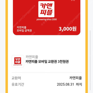 카앤피플 3000원짜리 1000원
