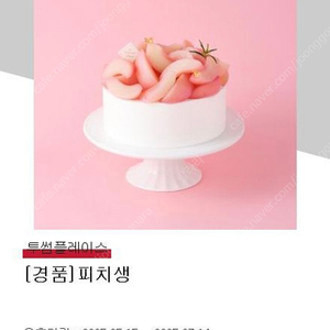 투썸플레이스 피치생 케이크 (타제품교환가능)