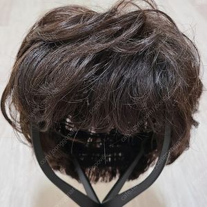 중년 여성용 인모 부분 통가발+비니두건 2개