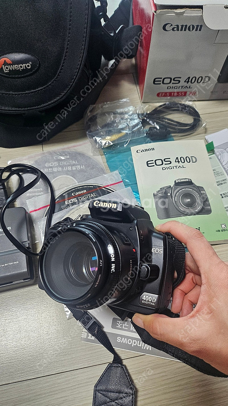 캐논400D카메라.단렌즈50mm.벨본CX444삼각대 포...--3