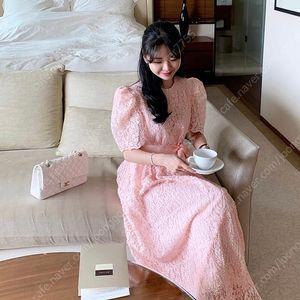 바이씨니 웨딩라인 원피스 핑크 새상품