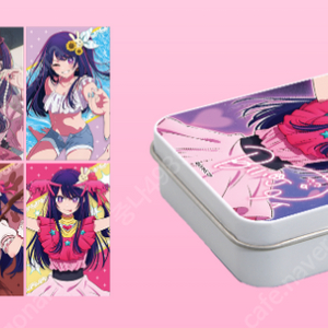 최애의아이 틴케이스+포카 세트 콜캎 애니플러스 콜라보카