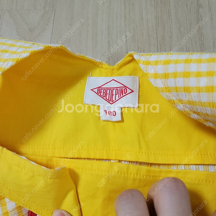 베베드피노 깅엄체크 애플 수트--4