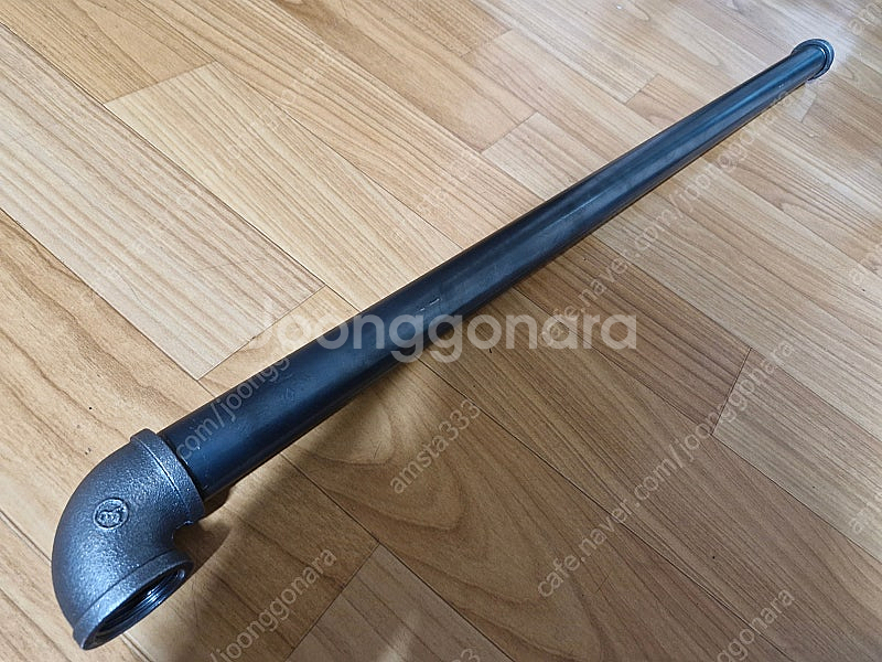 흑관 철 파이프 25A 80cm + 엘보, 캡--3