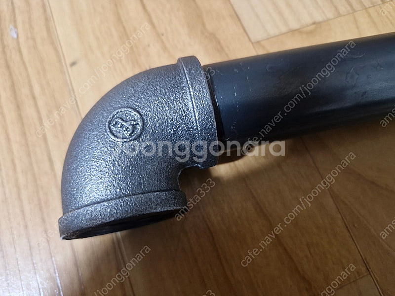 흑관 철 파이프 25A 80cm + 엘보, 캡--4