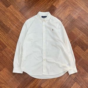 XL(110) 폴로 랄프로렌 화이트 클래식핏 옥스포드 남방 셔츠