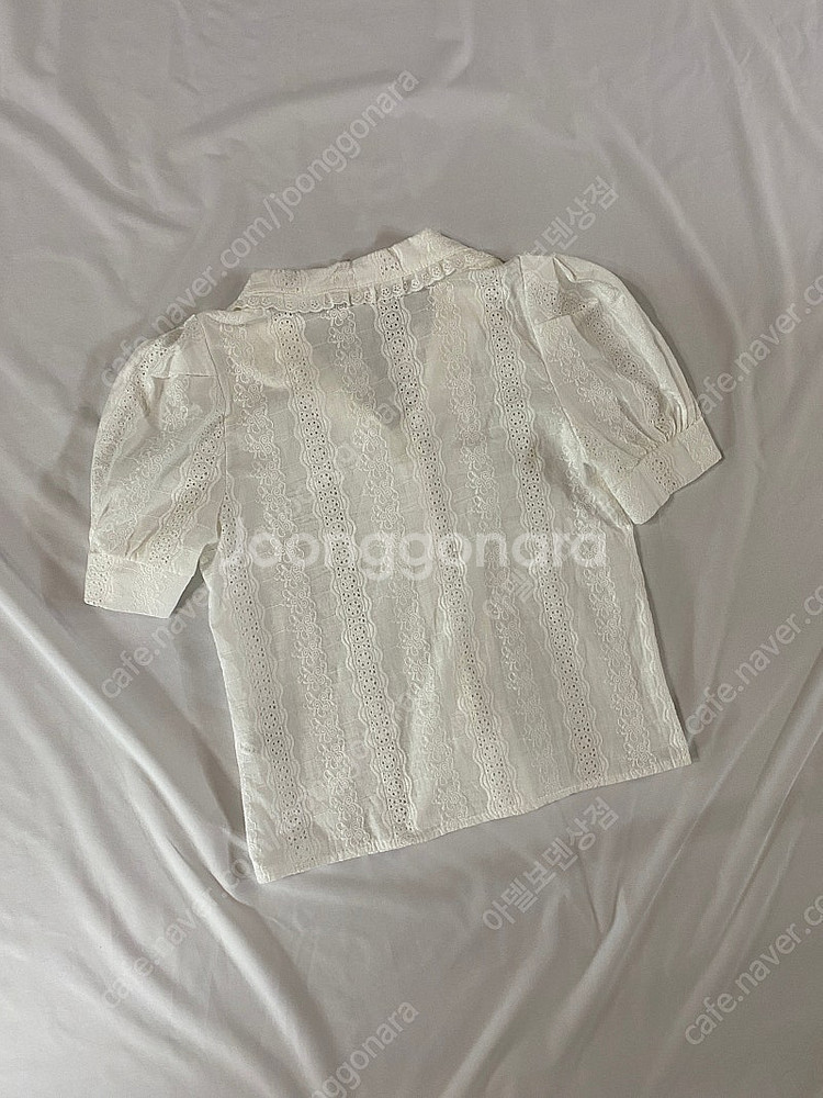 [F] 올리브데올리브 볼륨 소매 카라 아일렛 펀칭 자수...--4