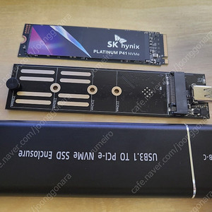 하이닉스 NVMe SSD P41 1T + USB외장케이스 판매합니다 (10만원 무료배송)