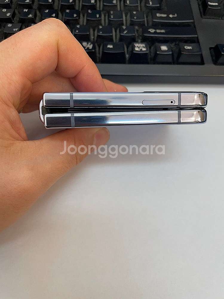 갤럭시Z플립4 블루 256GB 무잔상 상태좋은 중고23...--4