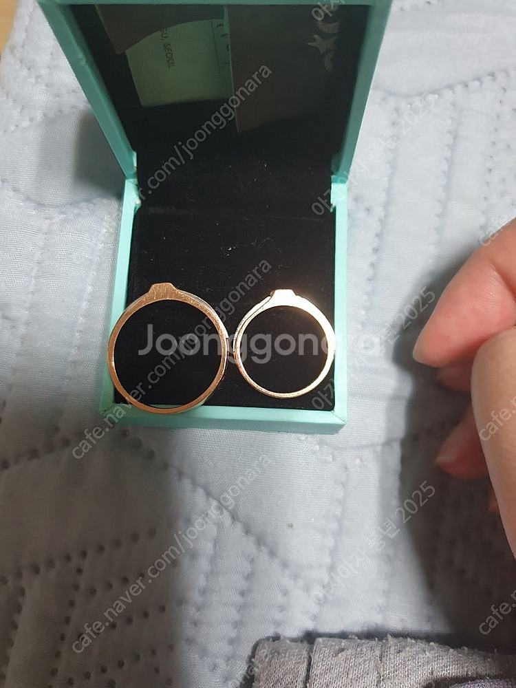남녀반지 웨딩반지 커플반지 14k 58.5 커플링 로즈...--1