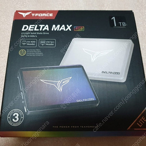 TeamGroup T-FORCE DELTA MAX RGB/SSD(1TB)/화이트 에디션(미개봉)~팝니다