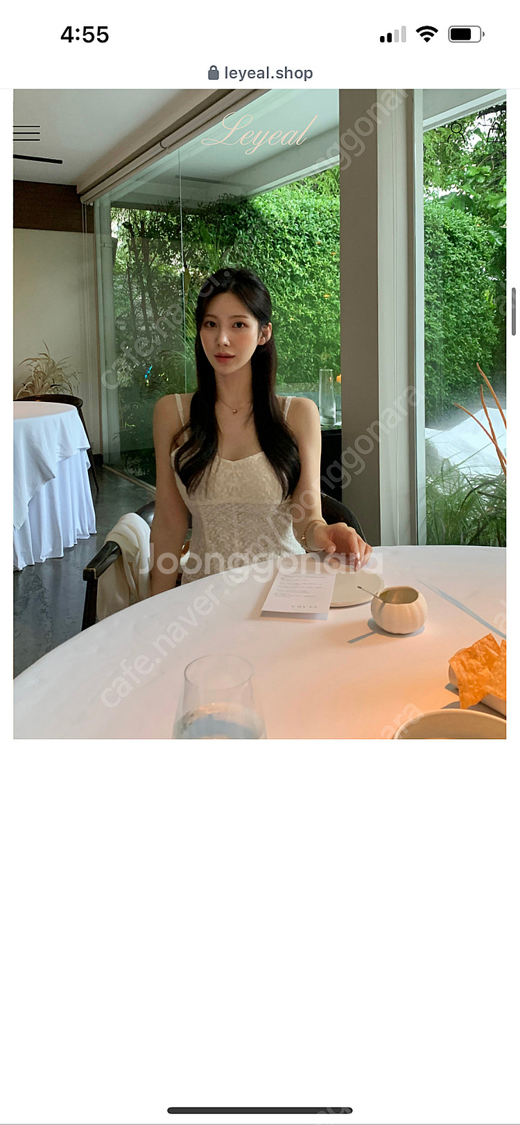 르옐 플라워 레이스 샤 드레스 S 새상품--0