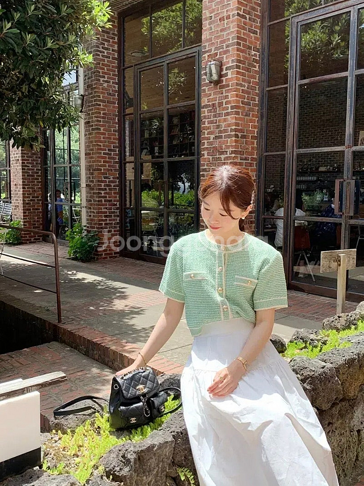 바이씨니 제작 샤트위드 가디건 그린 Free 미개봉 팝...--0