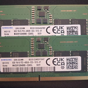 삼성 DDR5 4800 8GB 노트북 램 2개