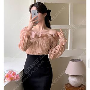 아뜨랑스 하객룩 블라우스 여리 핑크