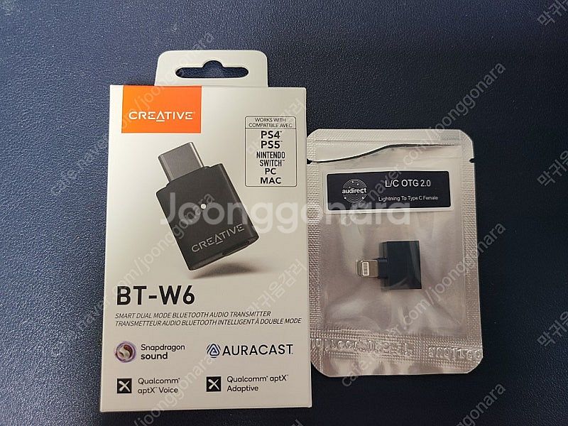 크레이티브 bt-w6과 audirect 라이트닝 otg...--0