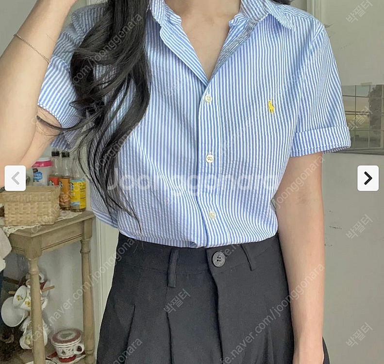 폴로 보이즈 시어서커 반팔 셔츠 XL 새상품--2