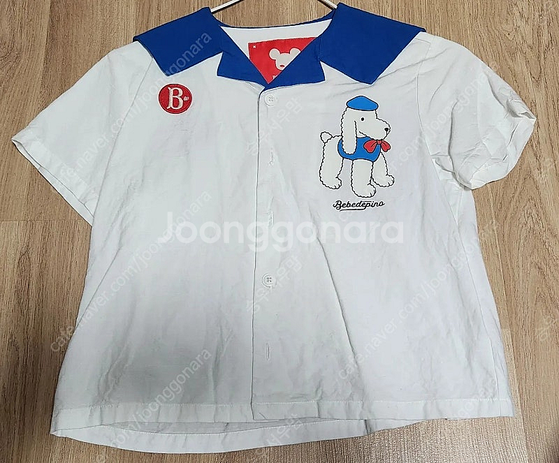 베베드피노 베들링턴 세일러 카라 셔츠 120 사이즈--0