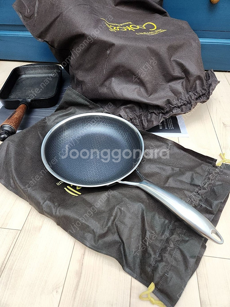 인하 택포64000 쿡셀 찜기+쿡셀 후라이팬 새거--2