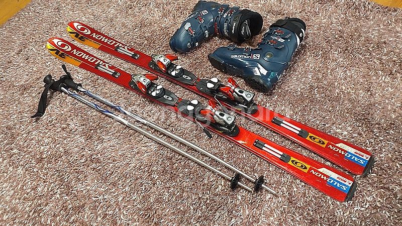 살로몬 스키 세트(스키 165cm, 부츠 280mm)--1