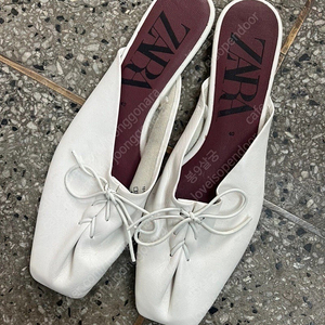 자라 zara 여성 플랫 뮬 슬리퍼