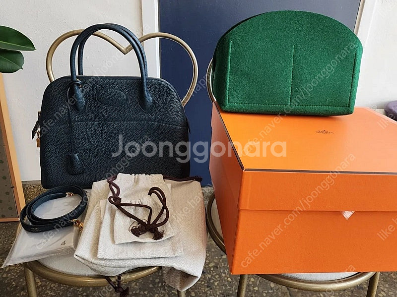 대구/마지막가격[정품]에르메스 볼리드31 다크그린 금장...--0