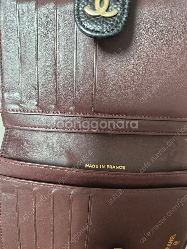 샤넬 캐비어 반지갑 신세계 풀구성--1