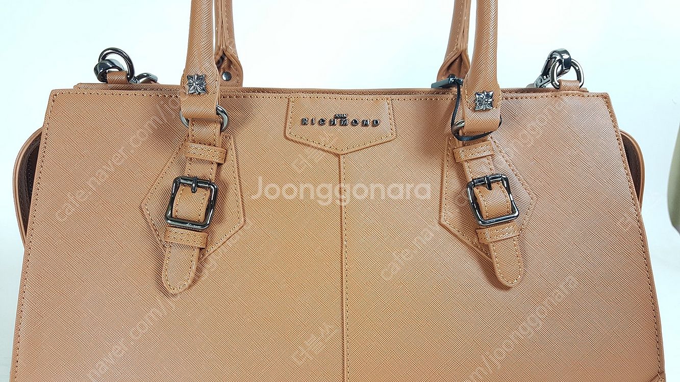 존리치몬드 아니아 브라운가죽 여성 빅 토트백 정품 존리...--5