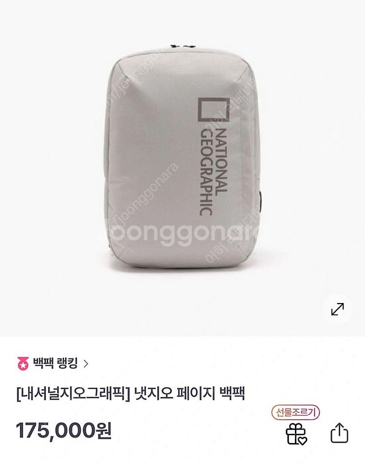 (새상품)내셔널지오그래픽 페이지 백팩--0