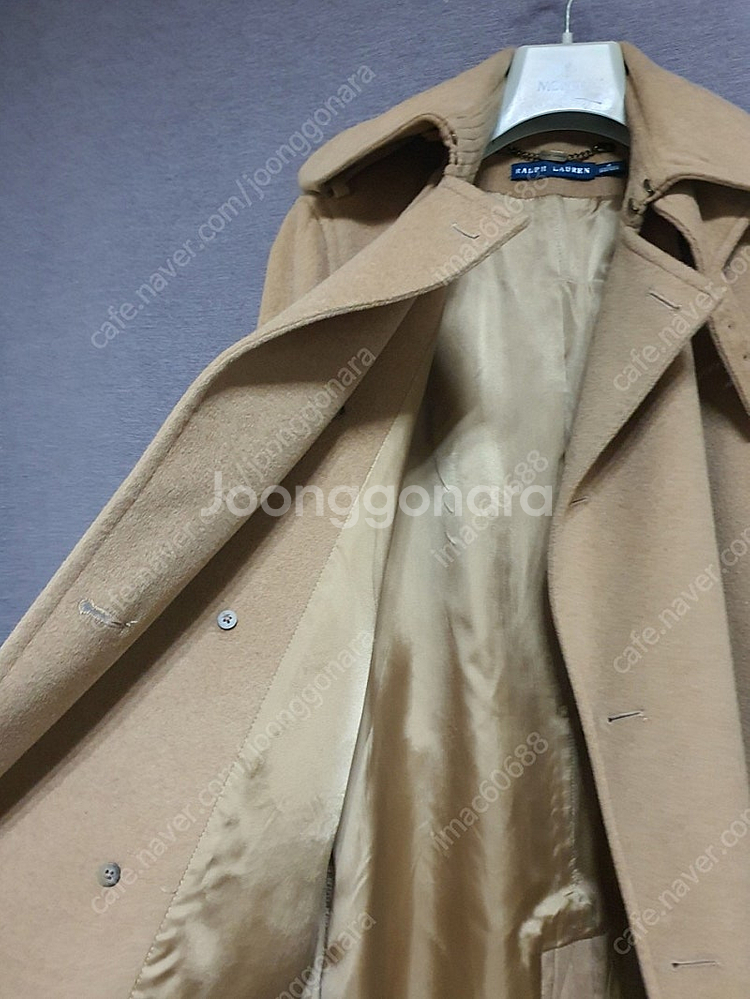 랄프로렌 트렌치 디자인 카멜헤어 코트 4 사이즈 폴로 정품--4