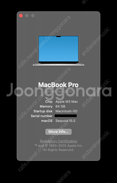 M3 max 1TB / 64 / 16인치 / 영문자판으...--0