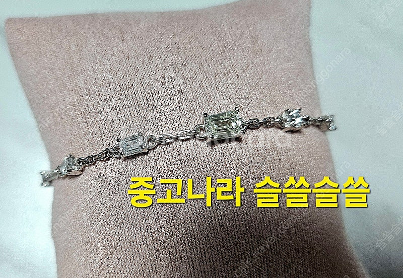 14k 랩다이아몬드 팬시컷 팔찌--1
