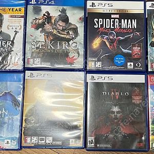 (PS5, 스위치) 호라이즌, 디아블로, 세키로, 데스스트랜딩, 스파이더맨, 위쳐3, 데메크, 마인크래프트, 꿈꾸는섬, 제노블레이드