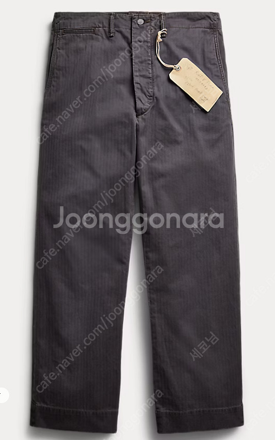 RRL 가먼트다이 헤링본 필드 팬츠 31*32--0