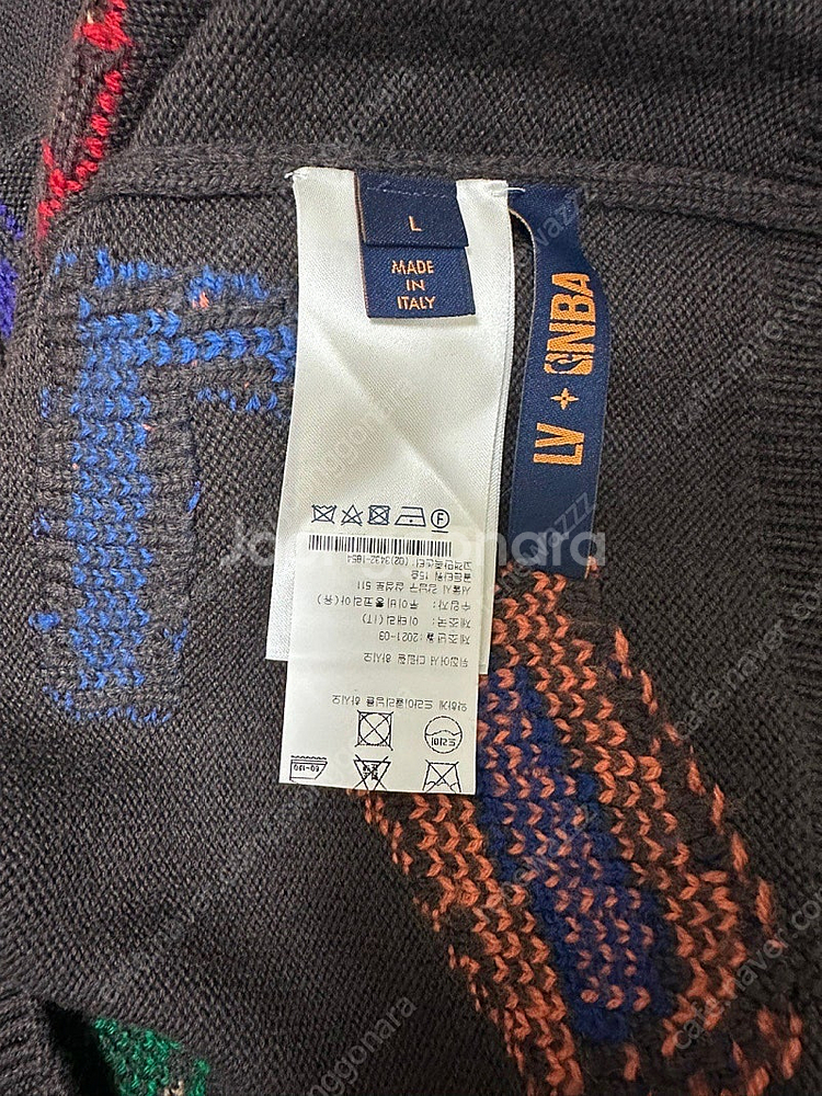 [L] 루이비통 x NBA 레터링 남성 니트 새상품--2